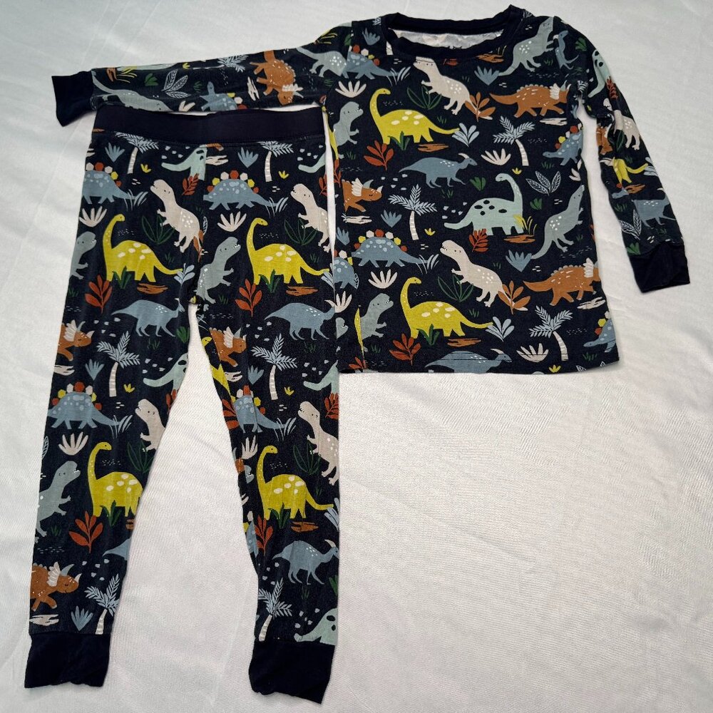 Little Sleepies Jurassic Jungle Dinosaur 2-Piece Pajamas Size 18-24 M